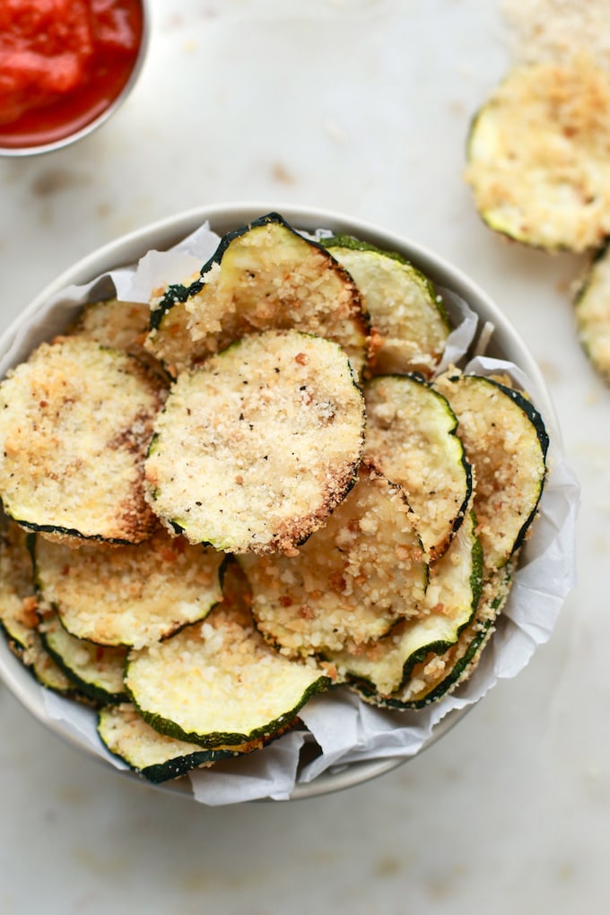 Easy Oven Baked Zucchini Chips - dairy free and gluten free