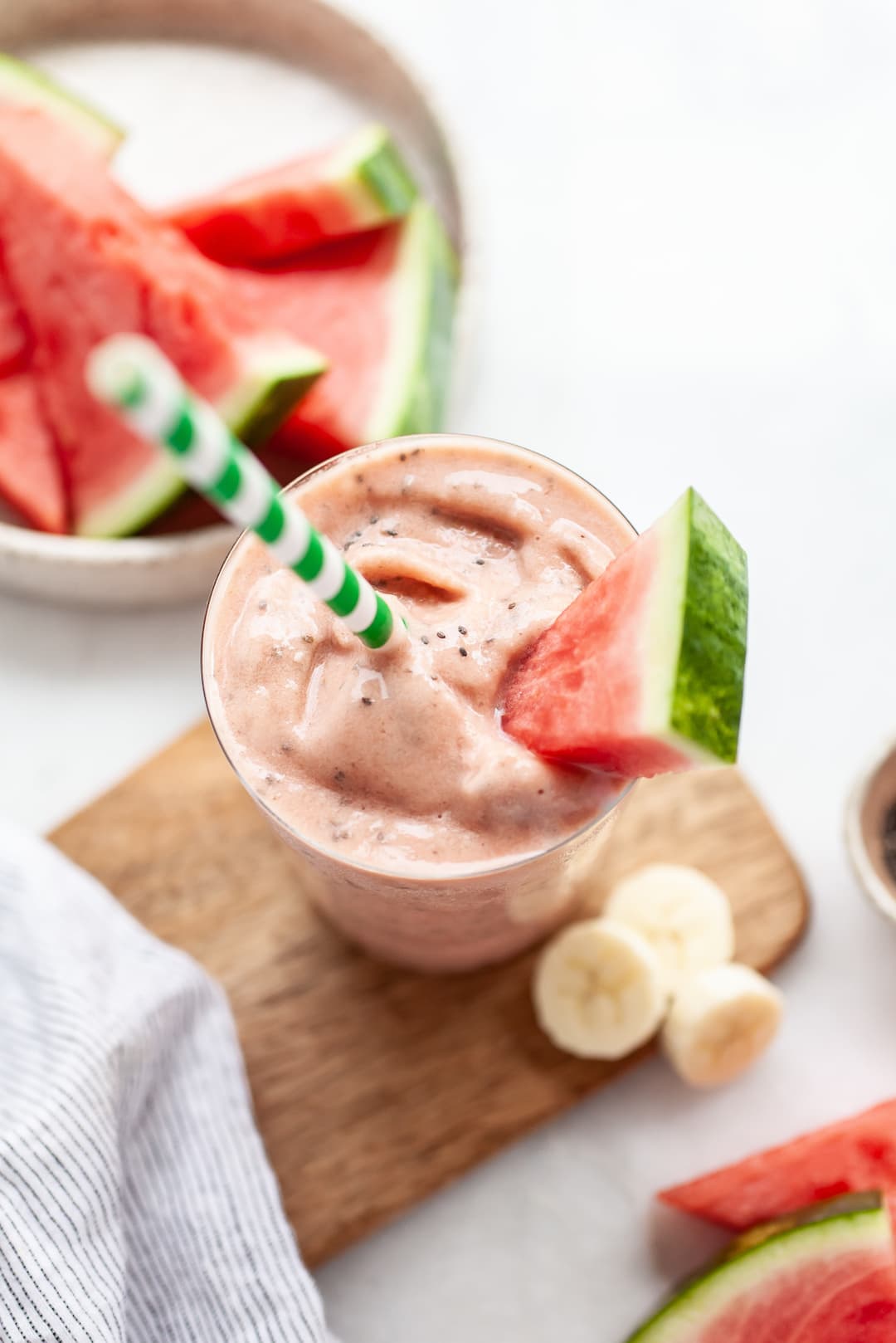Best Watermelon Banana Smoothie | healthy, dairy free, and vegan!
