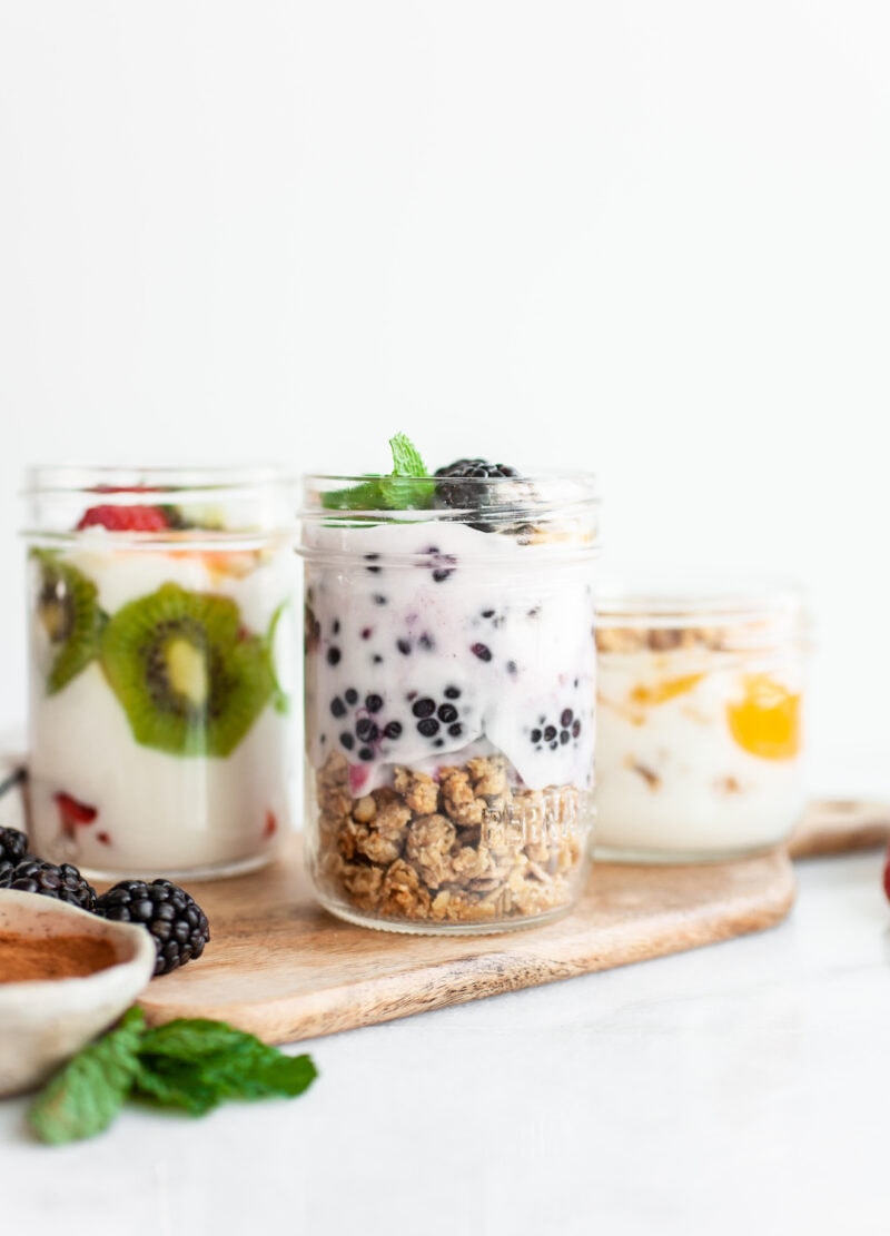 blackberry crunch yogurt in a jar - How To Make Plain Yogurt Taste Good!
