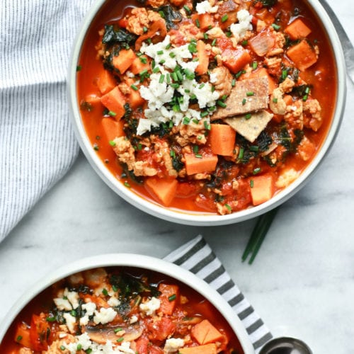 Healthy 30-Minute No-Bean Chili with Sweet Potatoes