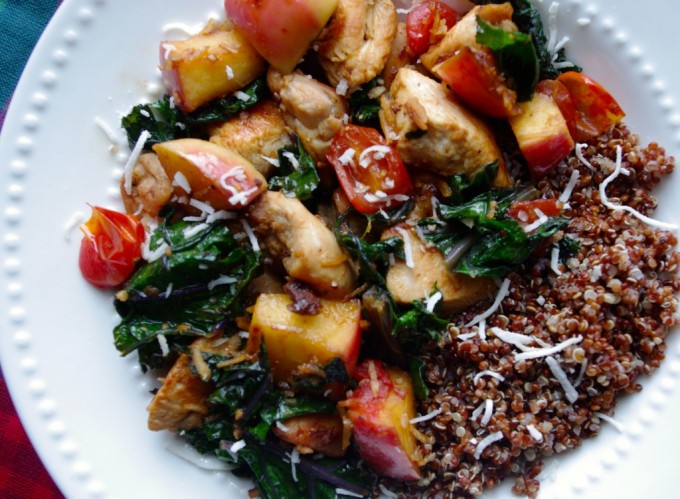 Sweet Apple, Chicken & Coconut Saute via Nutritionist in the Kitch