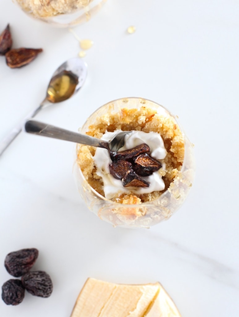 Broken Vanilla Cupcake Fig & Banana Coconut Cream Trifles via Nutritionist in the Kitch 
