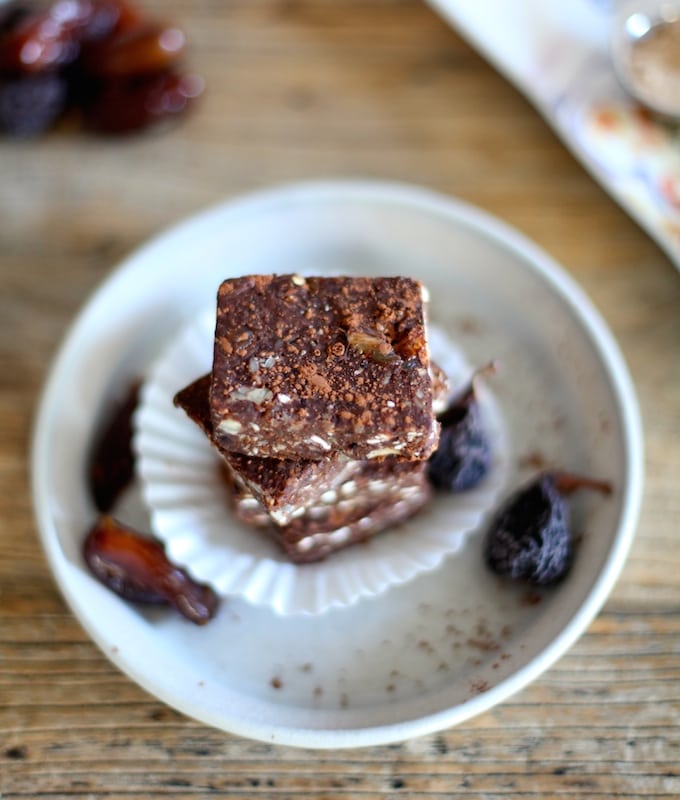 Vegan Double Chocolate Protein Fudge via Nutritionist in the Kitch