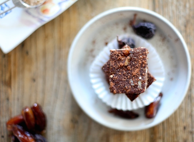 Vegan Double Chocolate Protein Fudge via Nutritionist in the Kitch