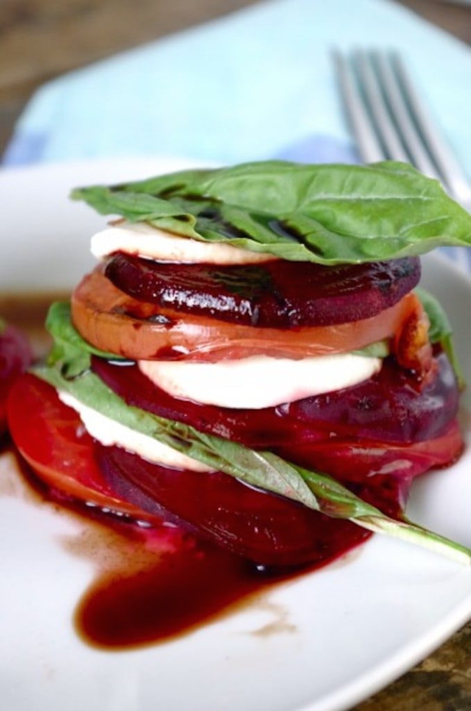 Grilled Beet Caprese Stacks via Nutritionist in the Kitch