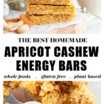 Apricot Cashew Energy Bars pin 2
