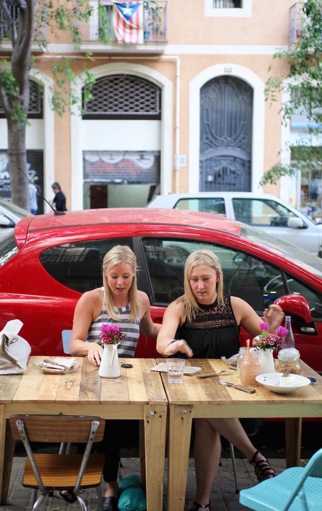 NITK's Healthy Barcelona City Guide - Our table outside of The Juice House