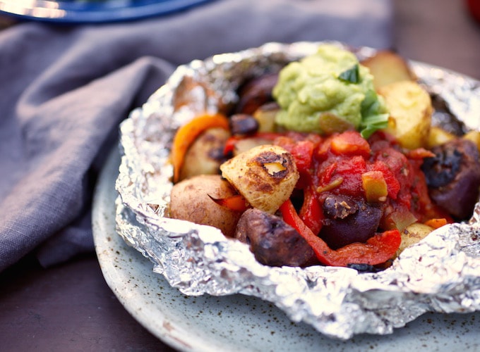 Tex-Mex Potato Grill Packets via Nutritionist in the Kitch
