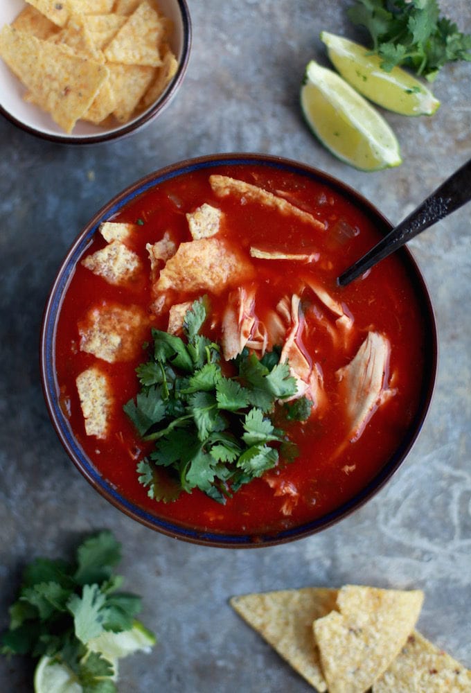 20-Minute Chicken Tortilla Soup | Nutrition in the Kitch