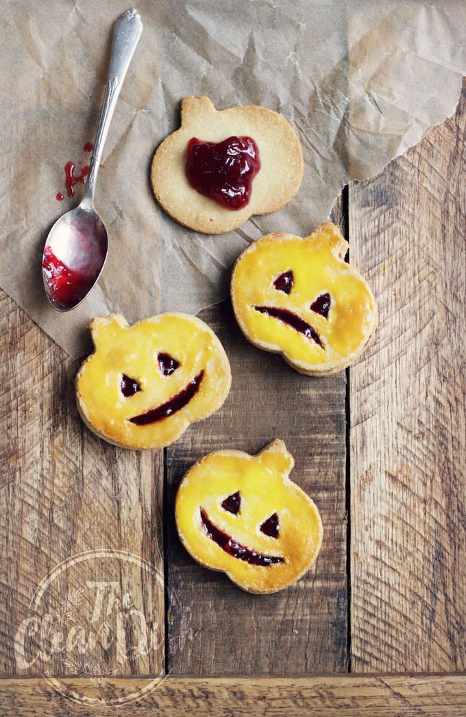 8 Easy & Healthy Halloween Treats for Kids & Adults Alike! - Jack O' Lantern Cookies via The Clean Dish