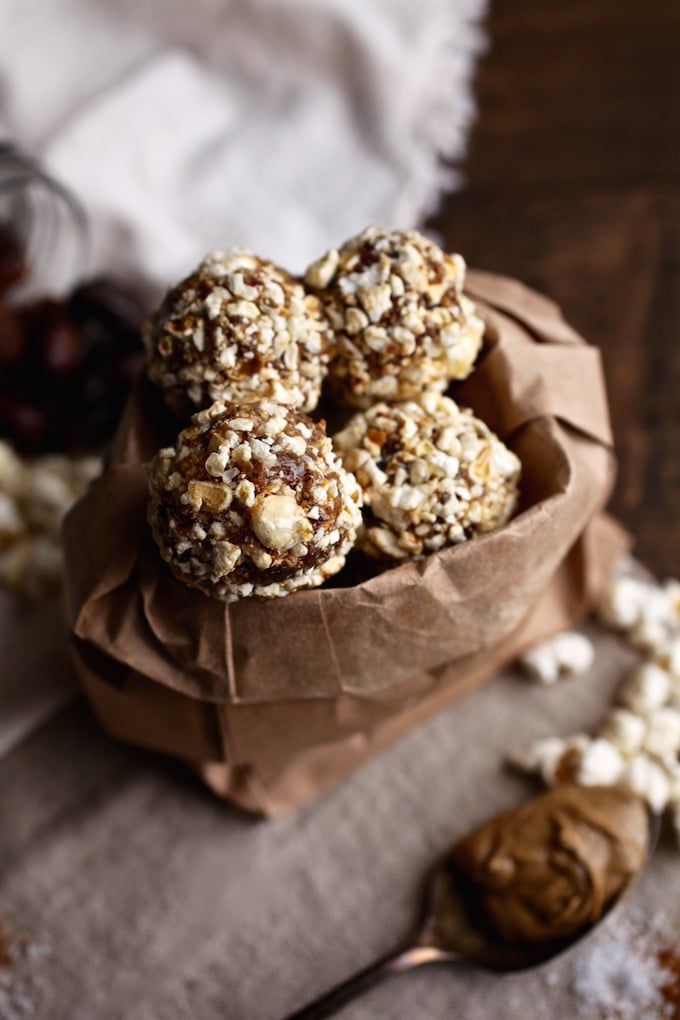 Sweet & Salty Popcorn Balls via Nutritionist in the Kitch