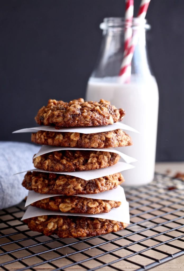 Soft & Chewy Oatmeal Raisin Cookies via Nutrition in the Kitch