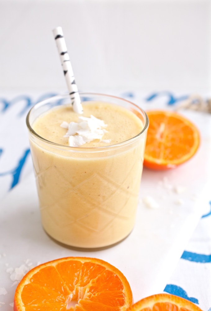 Tasty Tangerine Creamsicle Smoothie via Nutrition in the Kitch
