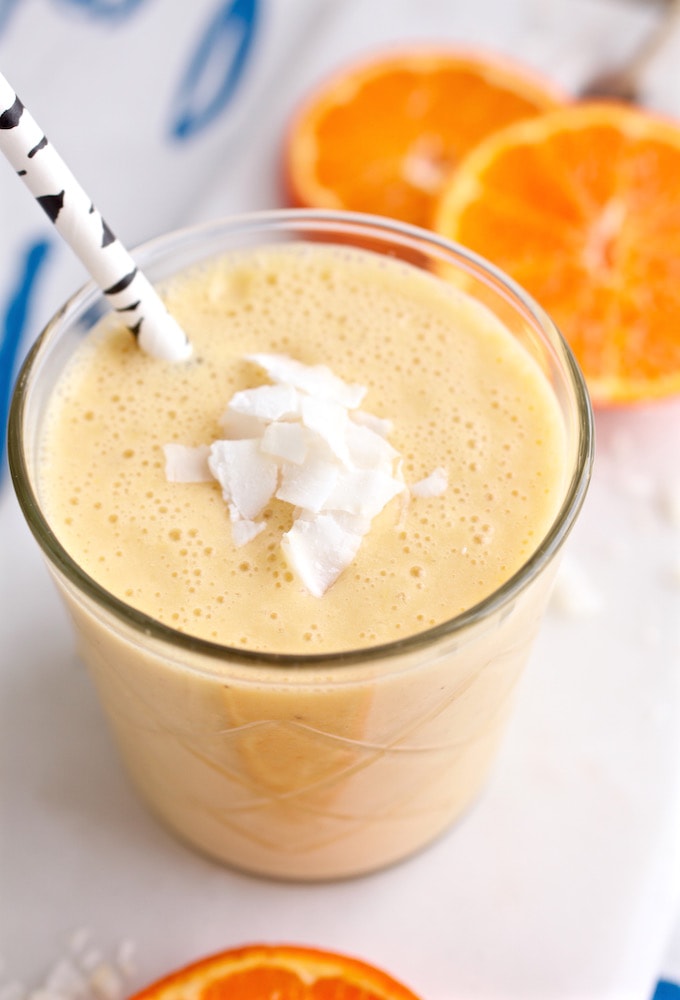 Tasty Tangerine Creamsicle Smoothie via Nutrition in the Kitch