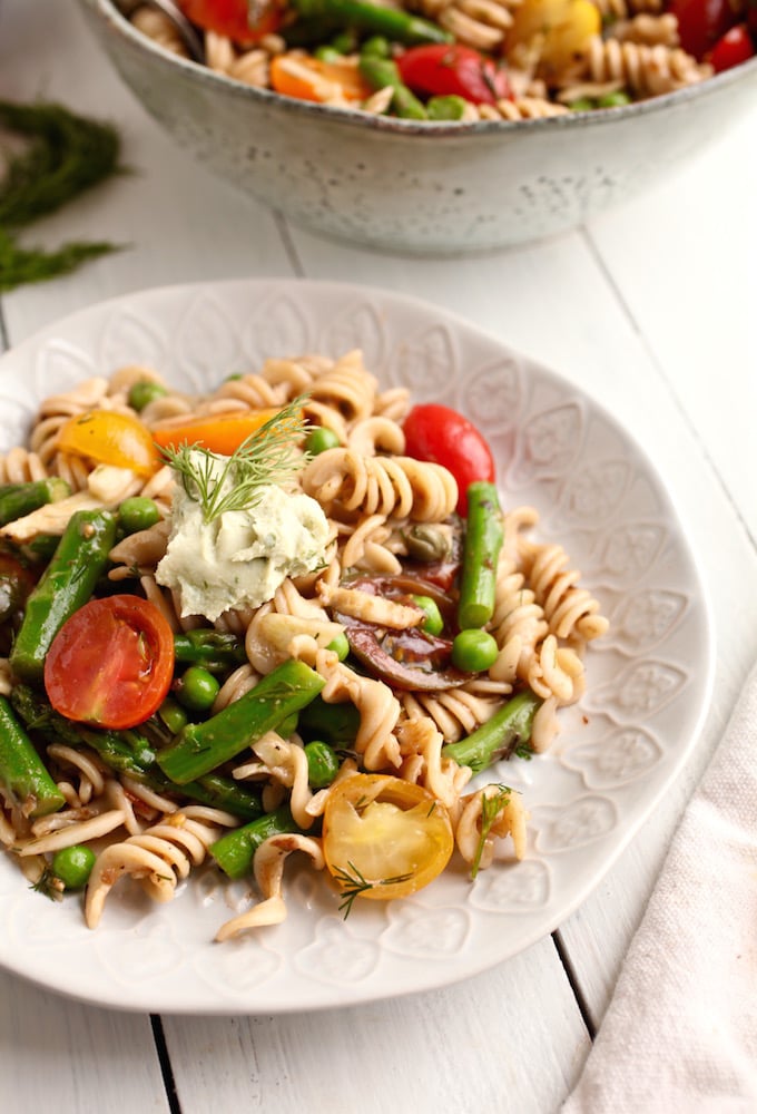 Simple Spring Pasta Salad // Gluten & Diary Free via Nutrition in the Kitch