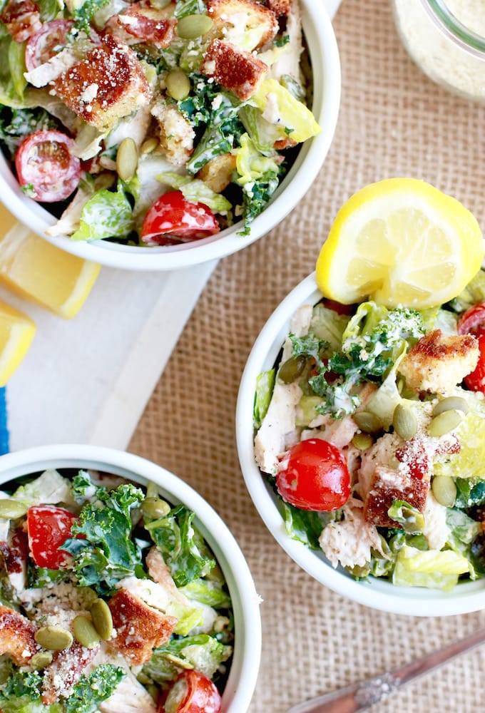 Healthy caesar salad recipe with chicken