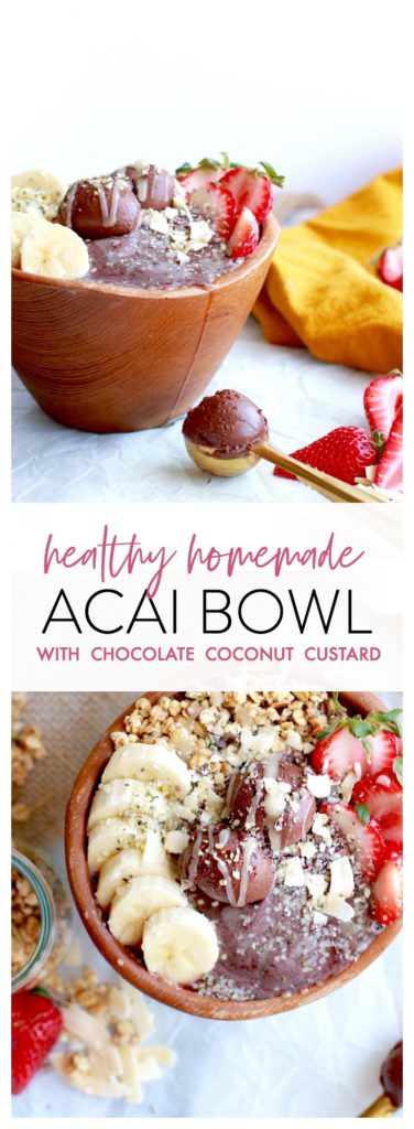 Loaded Chocolate and Greens Acai Smoothie Bowl - www.nutritioninthekitch.com - #acaibowl #smoothiebowl #acai #breakfast #glutenfree #dairyfree