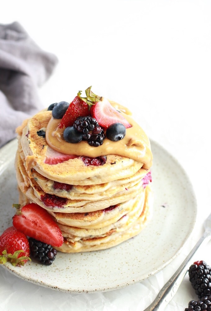 Bumbleberry Paleo Protein Pancakes 