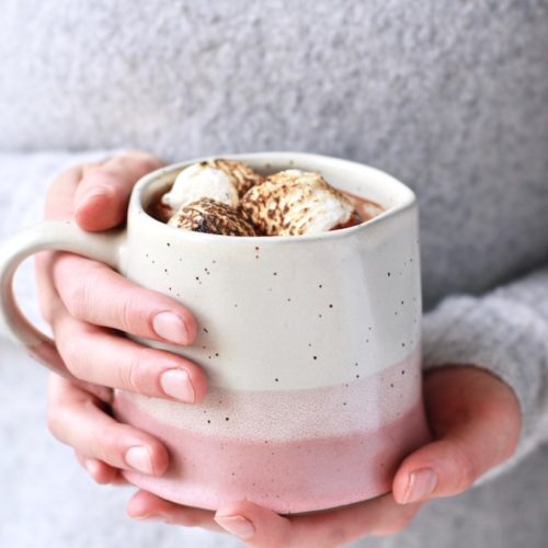 Super Healthy Rich & Creamy Hot Chocolate Recipe - iron fortified, gluten free, dairy free, vegan!