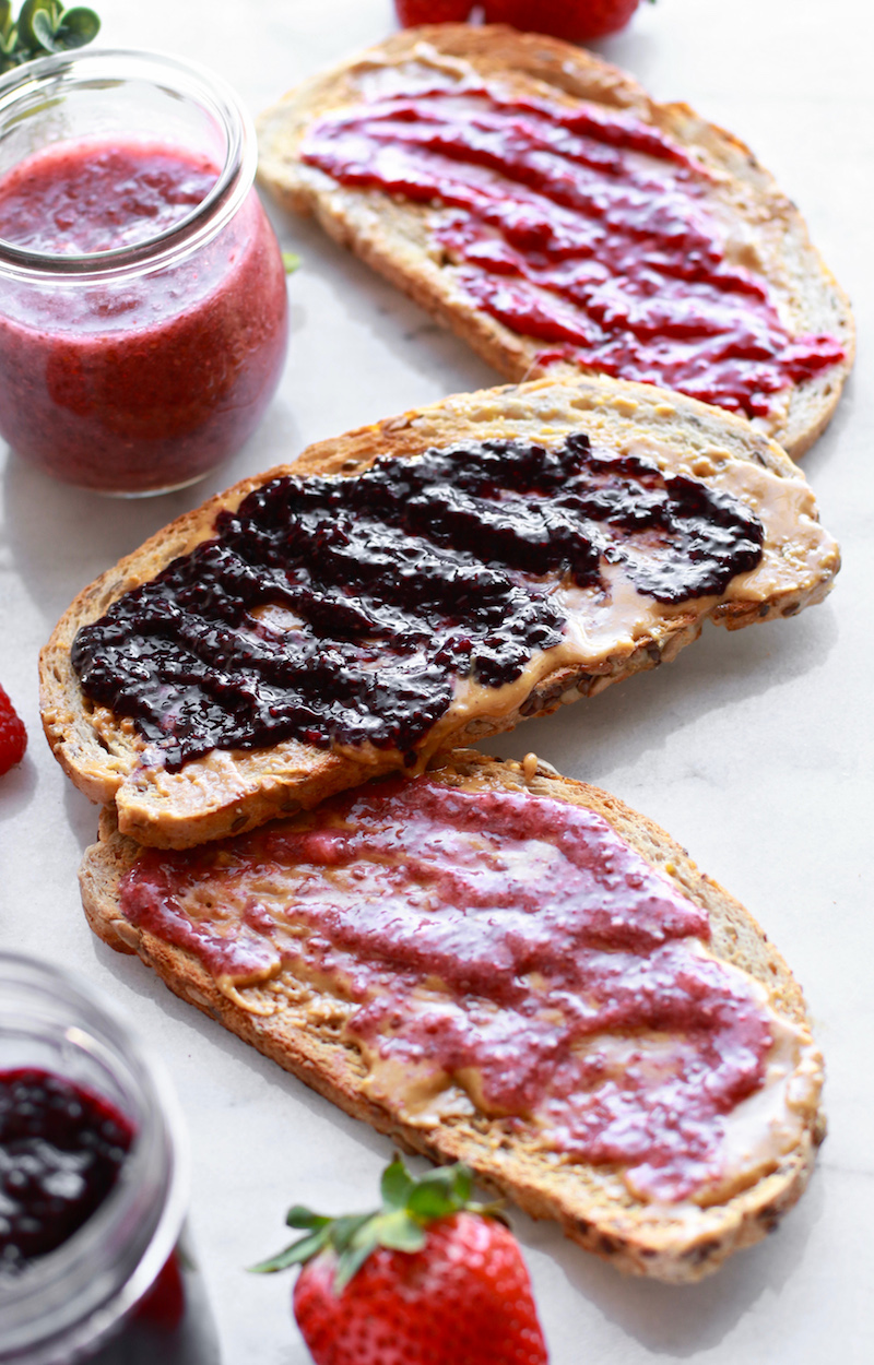 Healthy and Easy Chia Seed Jam Three Ways