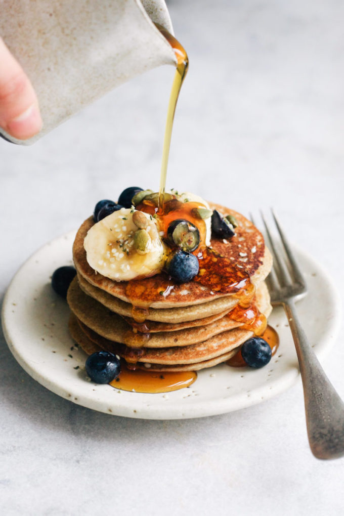 10 Healthy Buckwheat Pancake Recipes To Drool Over // Blender Buckwheat Banana Pancakes from Wholehearted Eats
