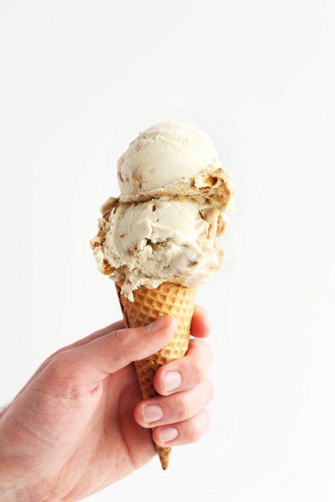 12 Homemade Dairy Free Ice Cream Recipes for Summer // Salted Caramel Coconut Ice Cream from Minimalist Baker