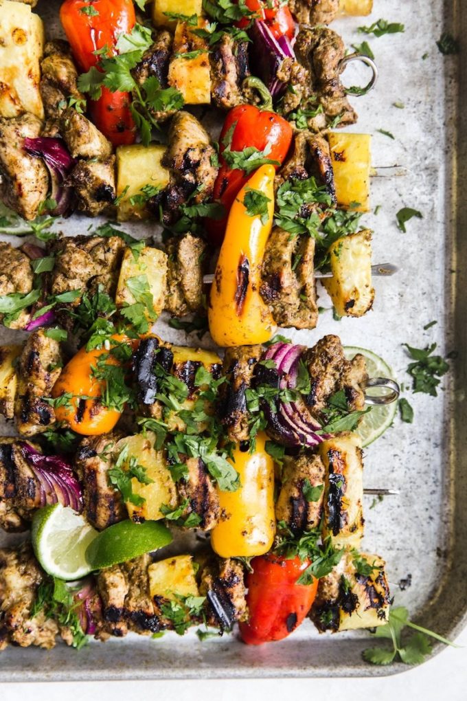 22 Make-Ahead Healthy Camping Recipes - Grilled Jerk Chicken Kebabs from The Modern Proper