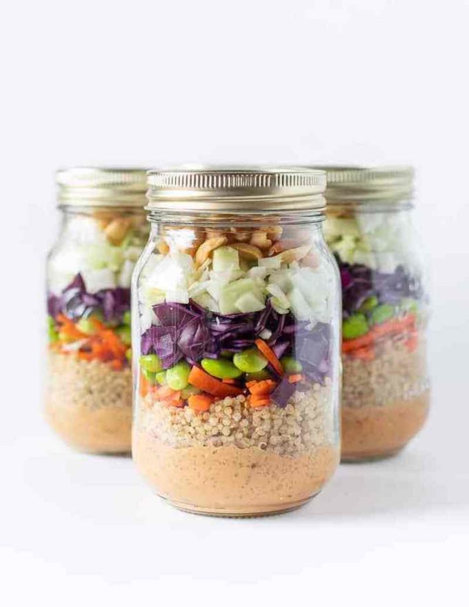 22 Make-Ahead Healthy Camping Recipes - Peanut Crunch Salad from A Virtual Vegan