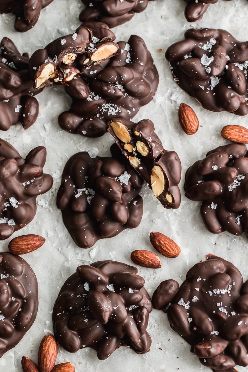 18 Healthy Gluten Free Halloween Treats - Chocolate Almond Clusters