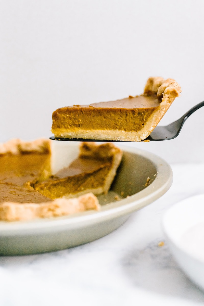 9 Drool-worthy Gluten Free, Dairy Free Pumpkin Pie Recipes - Pumpkin Pie with Almond Flour Crust from Nourished by Nutrition