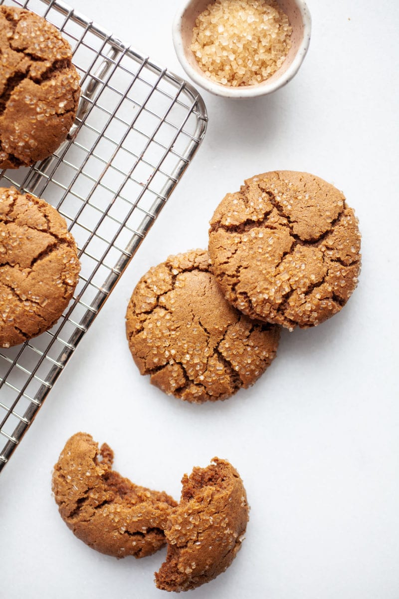 Healthier Chewy Ginger Molasses Cookies