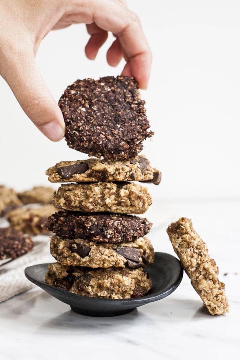 18 Easy Plant-Based Snacks To Try - Banana Peanut Butter Oatmeal Cookies