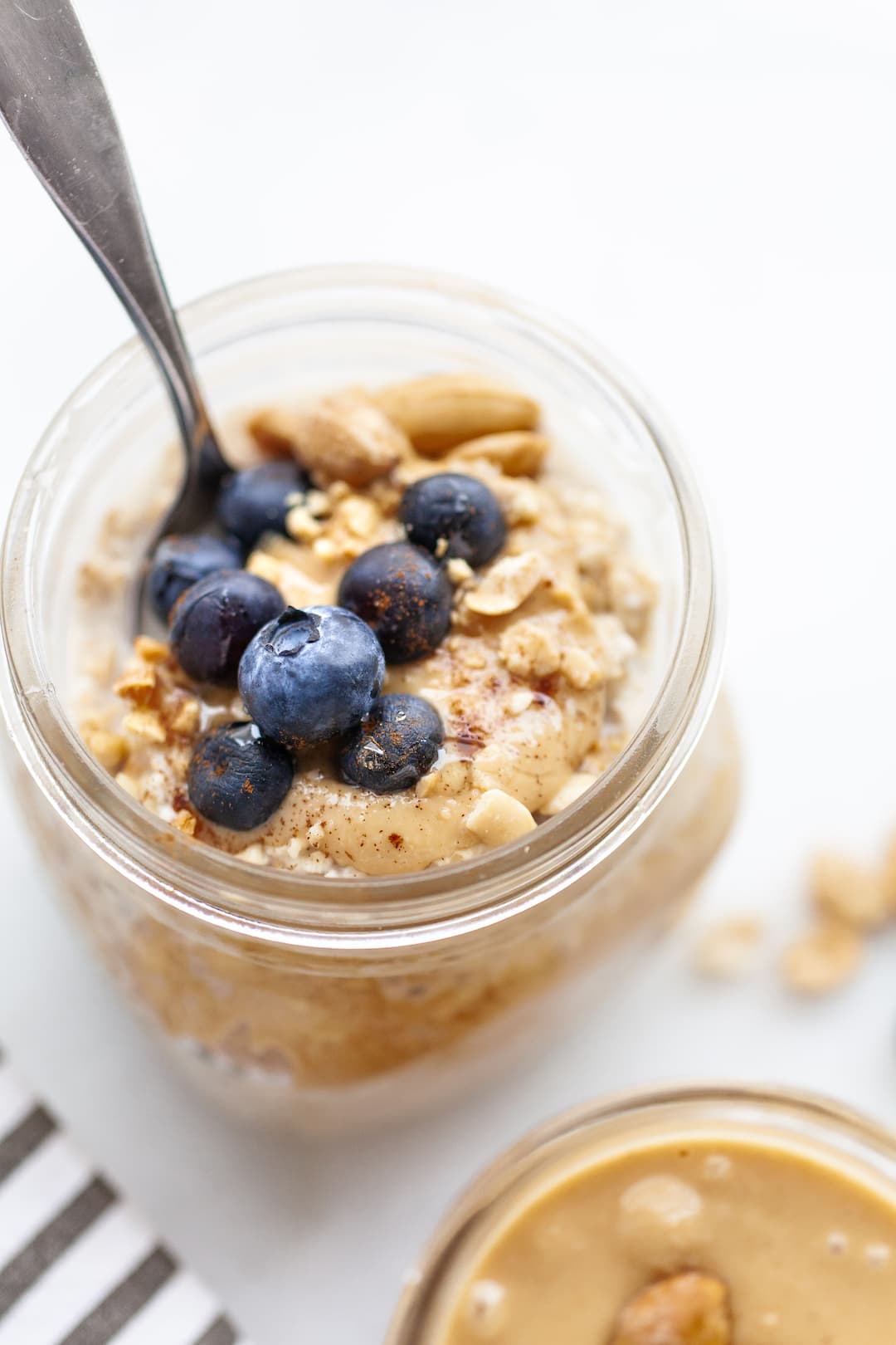 Plant Based Simple Peanut Butter Overnight Oats 