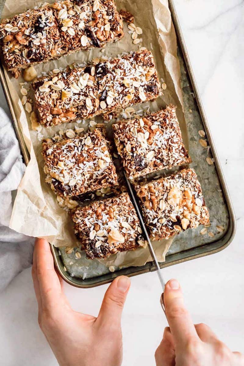 18 Easy Plant-Based Snacks To Try - Vegan Oat Bars by Nutriciously
