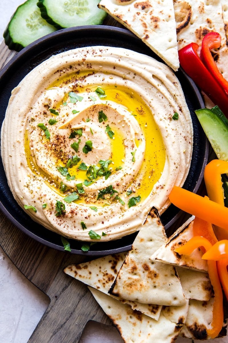 18 Easy Plant-Based Snacks To Try - Creamy Classic Hummus