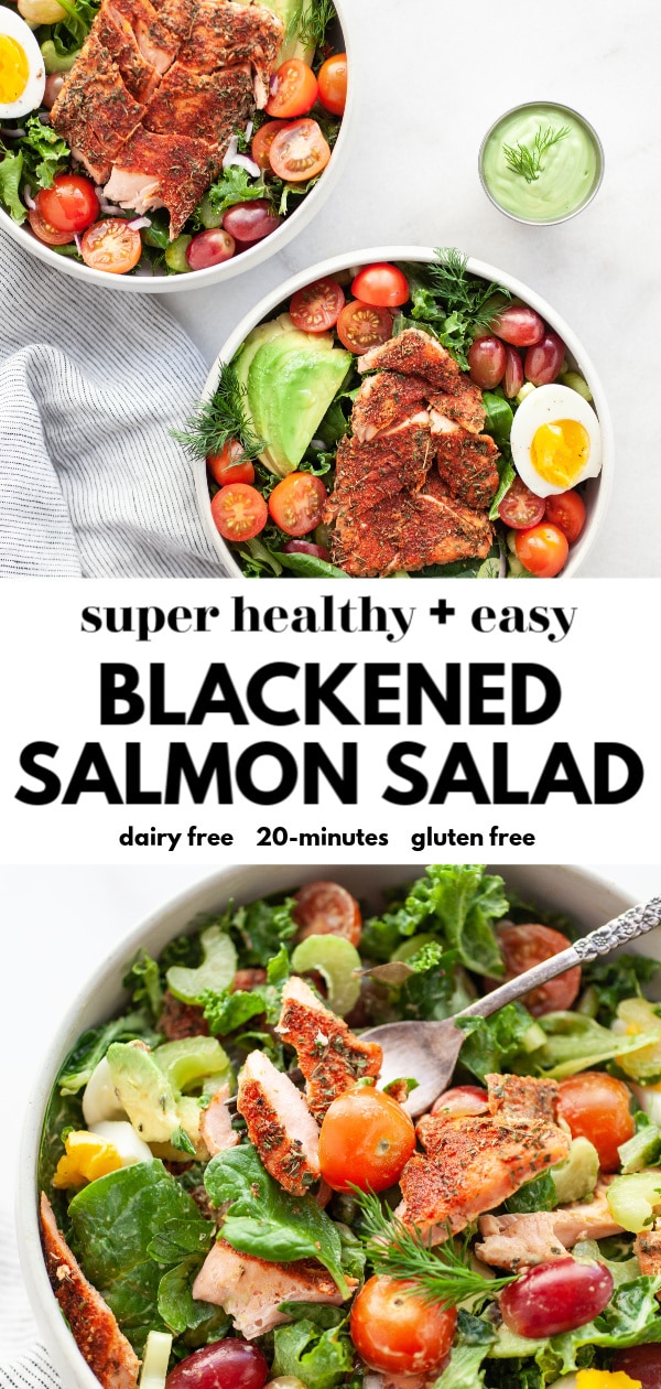 Healthy Blackened Salmon Salad