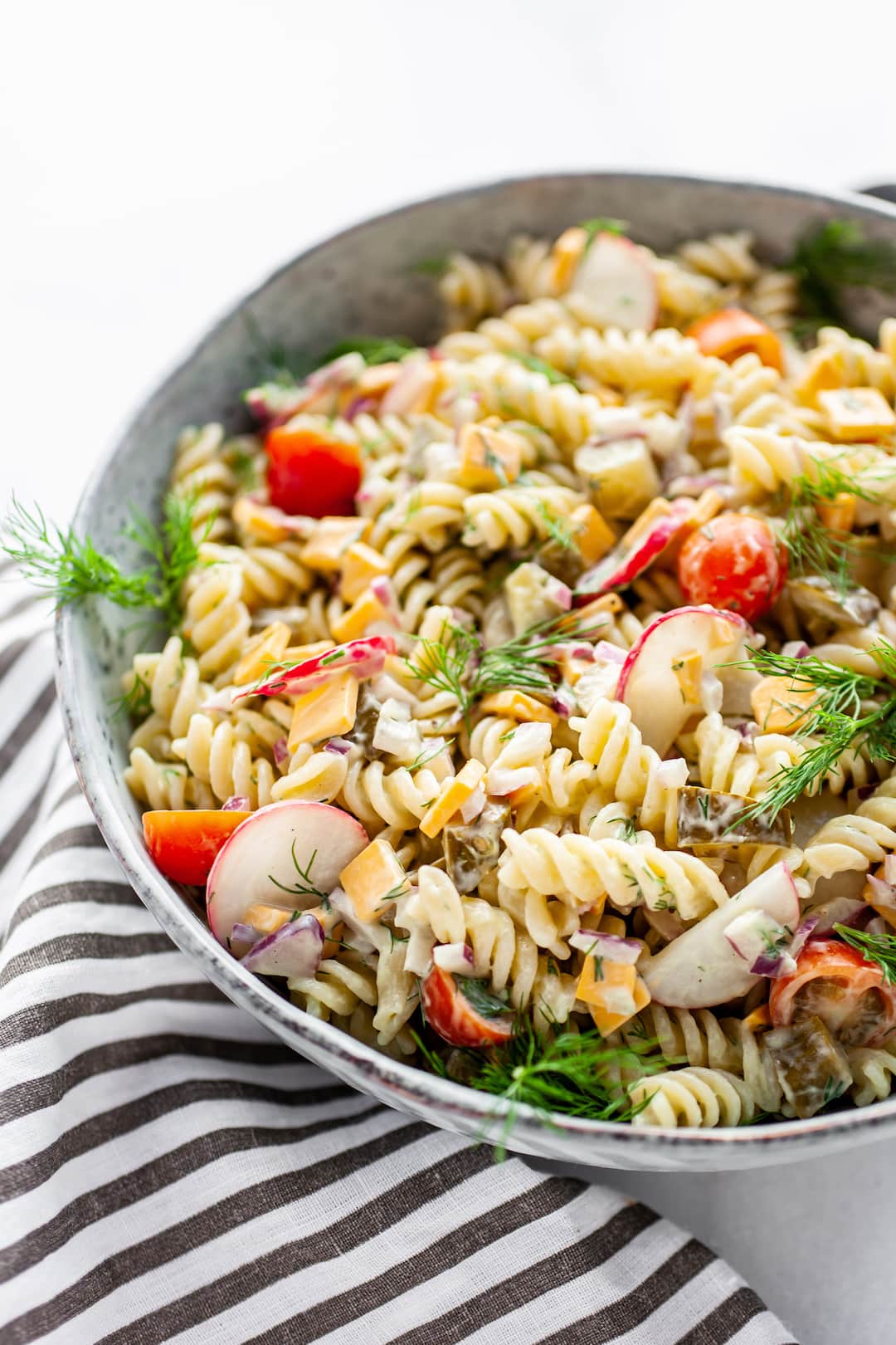 The Best Healthy Dill Pickle Pasta Salad