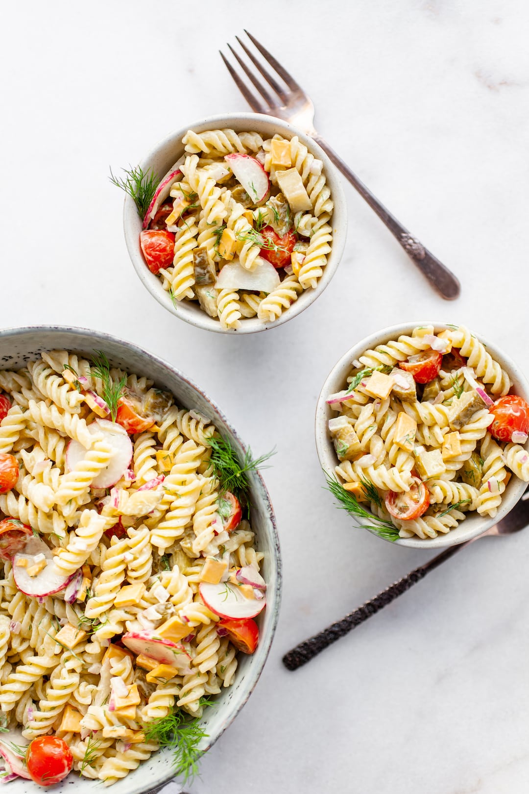 Perfect Healthy Dill Pickle Pasta Salad