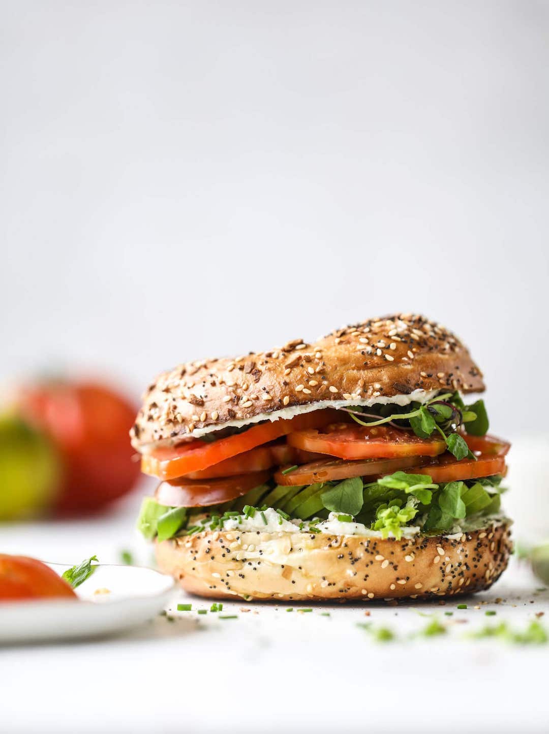 11 Yummy Plant Based Sandwiches - Bagelwhiches by How Sweet Eats