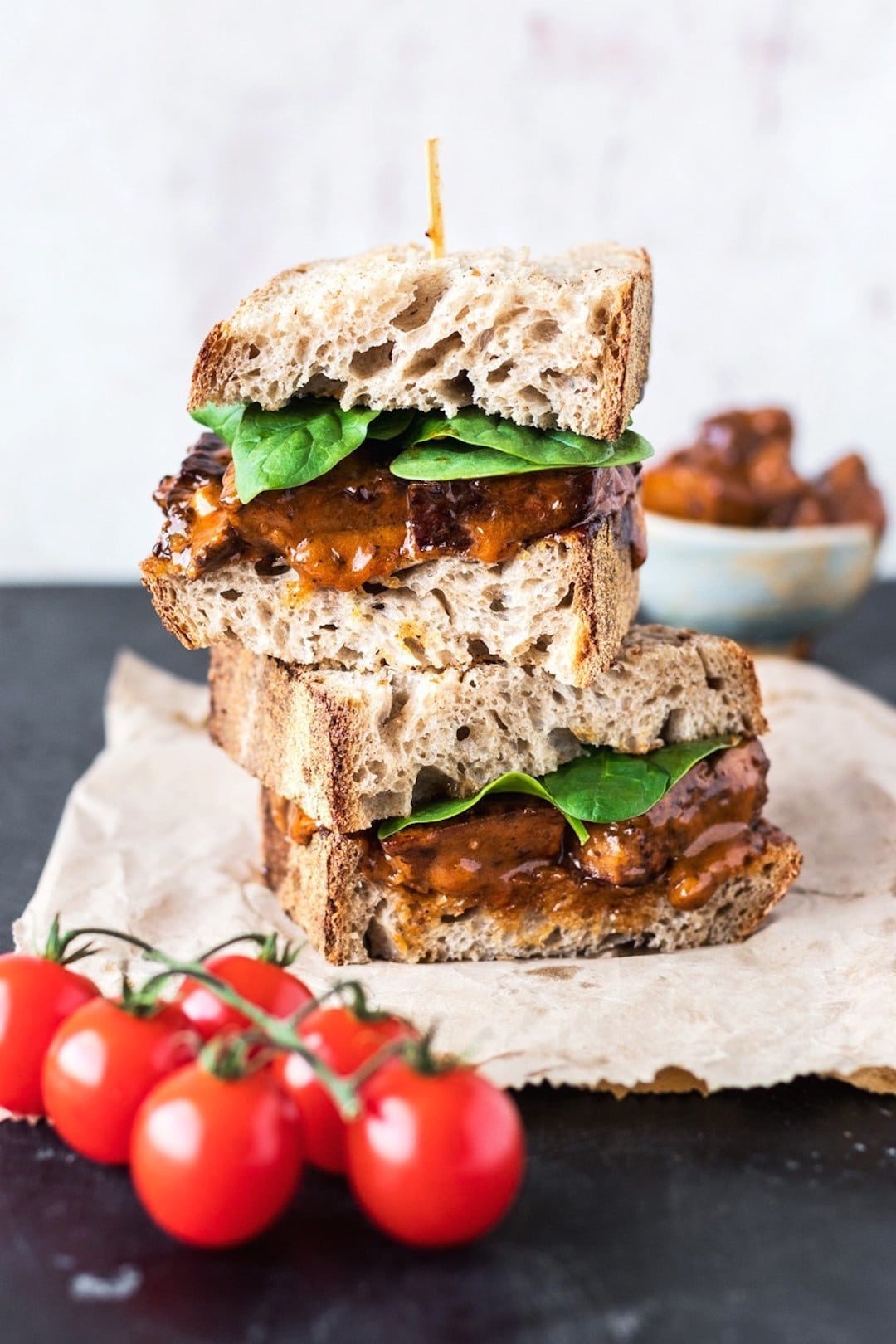 11 Yummy Plant Based Sandwiches - Vegan Buffalo Chicken Sandwich by This Vibrant World