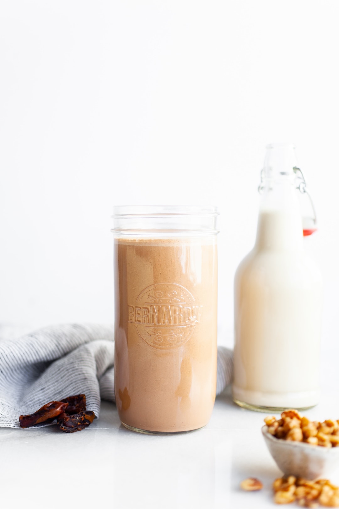 The Easiest Vitamix Walnut Milk (2 Ways!) - vanilla and chocolate, no refined sugar