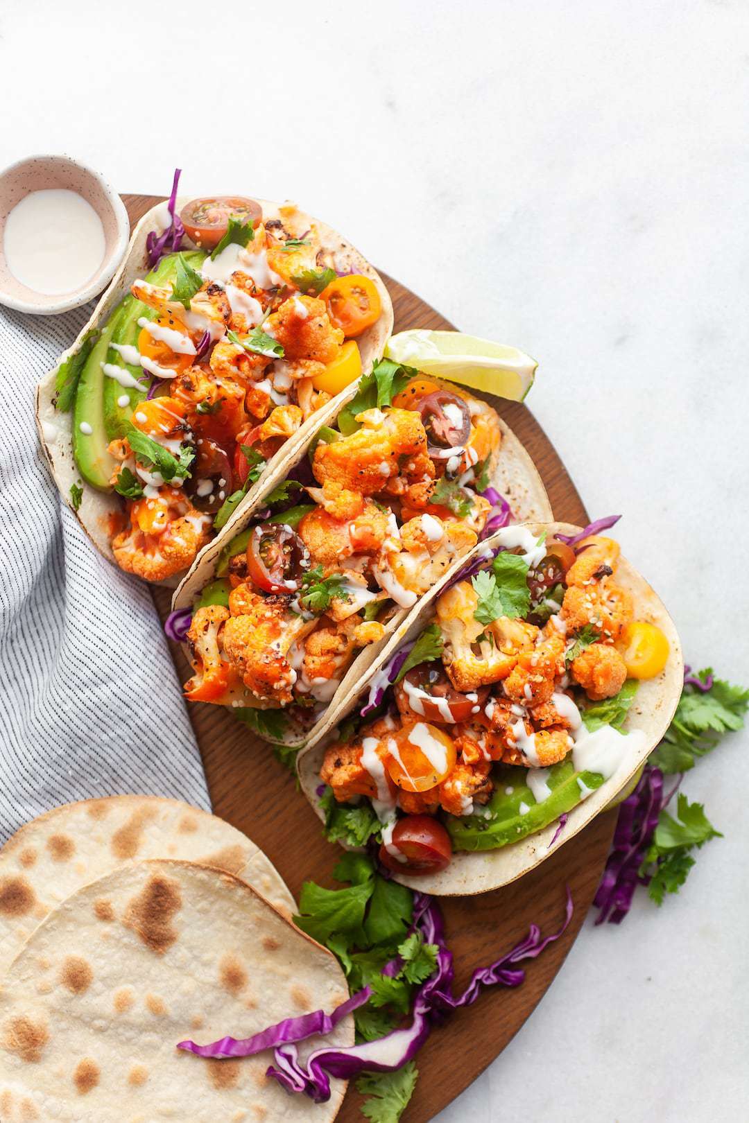 The Best Vegan Buffalo Cauliflower Tacos