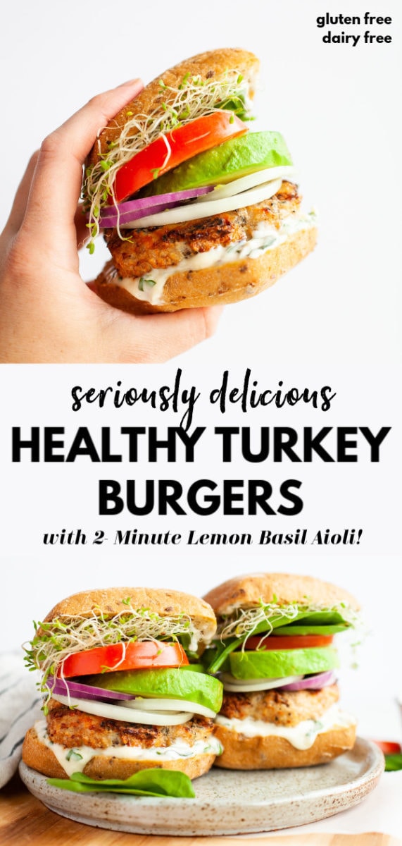 healthy turkey burger in hand