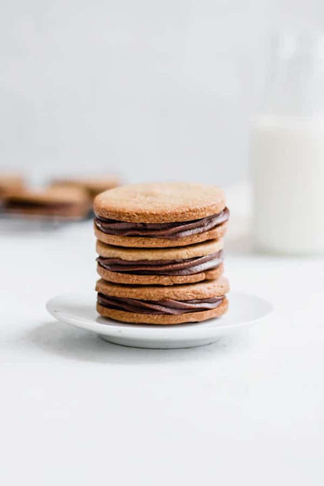 stack of Nutella sandwich cookies