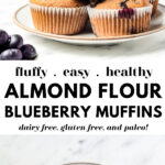Fluffy Almond Flour Blueberry Muffins