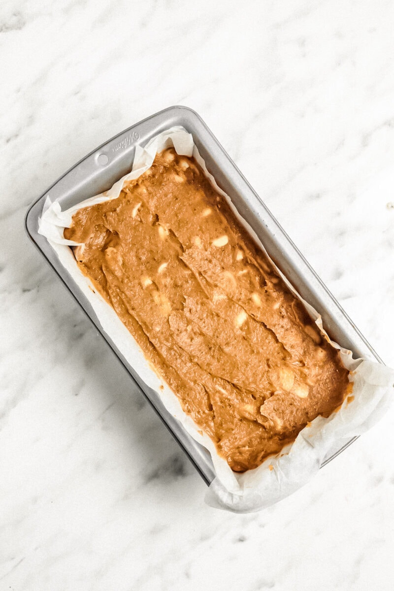 Snickers protein bar caramel layer in a pan