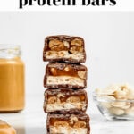 Must-Make Healthy 'Snickers' Protein Bar pin 1