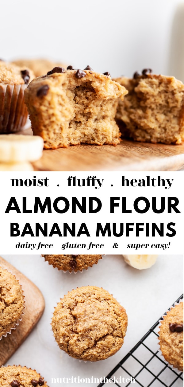 Easy Almond Flour Banana Muffins pin 2
