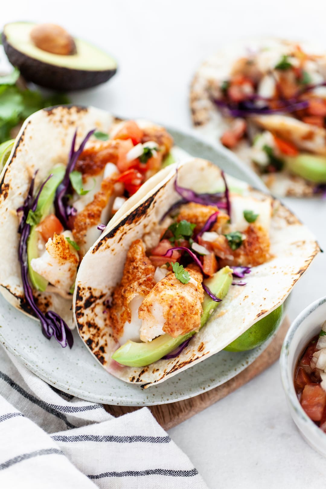 Two Healthy Air Fryer Fish Tacos