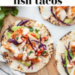 Healthy Air Fryer Fish Tacos pin 1
